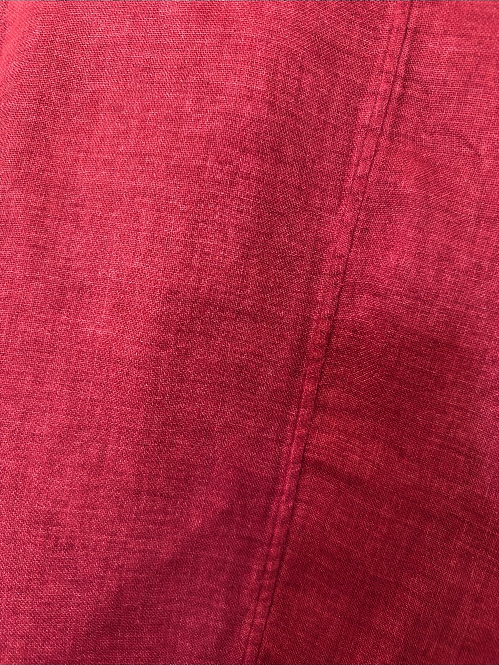 Eileen Fisher 100% Linen Raspberry Red Long Jacket | Chic Lightweight Layer - Picture 13 of 17